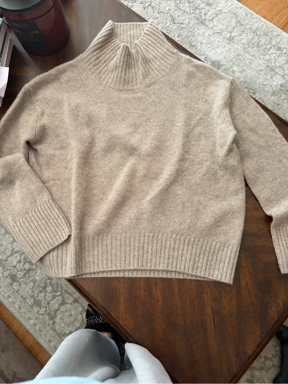 Banana Republic Women's Taupe Cowl Neck Cashmere-Sweater